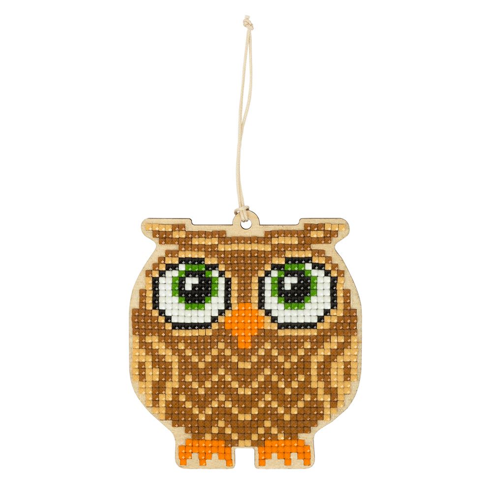 Алмазная (кристальная) мозаика Фрея, Сова, 10х9 см