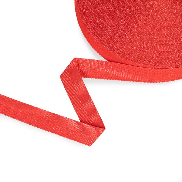 Тесьма (лента) киперная п/э с люрексом 20 мм / 50 метров, красный-серебристый/red-silver, Gamma TPTL-20