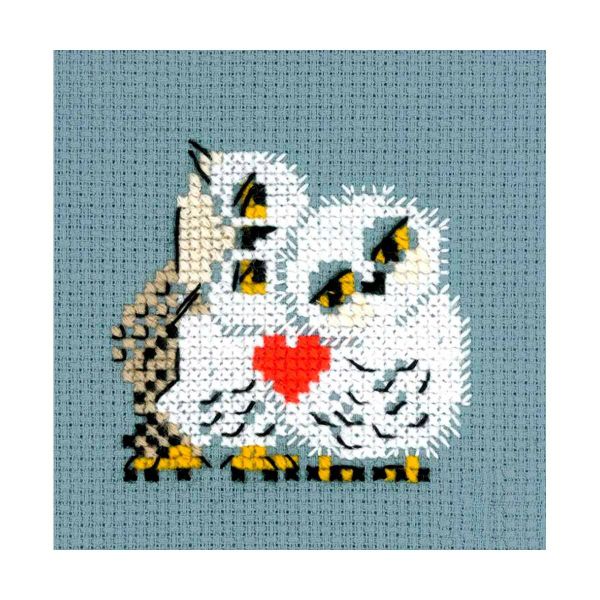 Набор для вышивания нитками Риолис, Сердечко9х9см