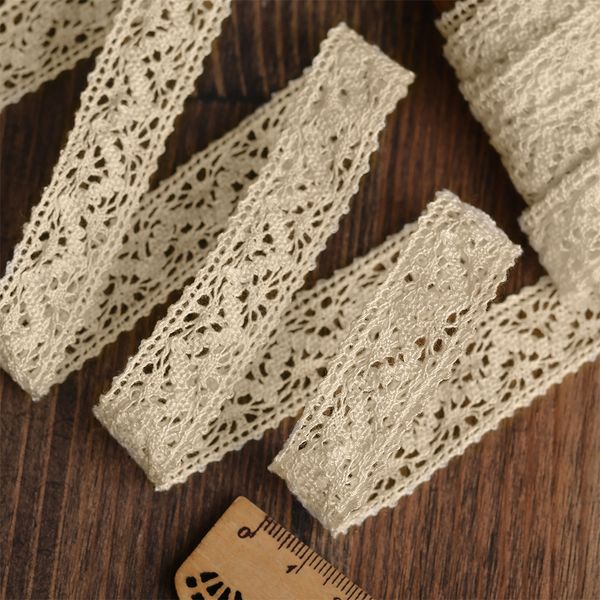 Кружево вязаное (тесьма) 20 мм / 10м, 5237 Тонкая нить цв.01 натуральный, Kruzhevo