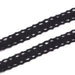 Кружево вязаное (тесьма) хлопковое 15 мм / 9.14 метров, черный