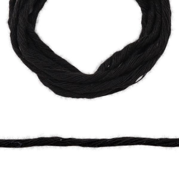 Шпагат х/б ⌀2-3 мм, 50 м, 1500 текс, черный, 70098