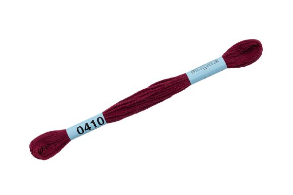 Мулине Gamma 100% хлопок, цв.0410 т-бордовый, 24 мотка по 8 метров