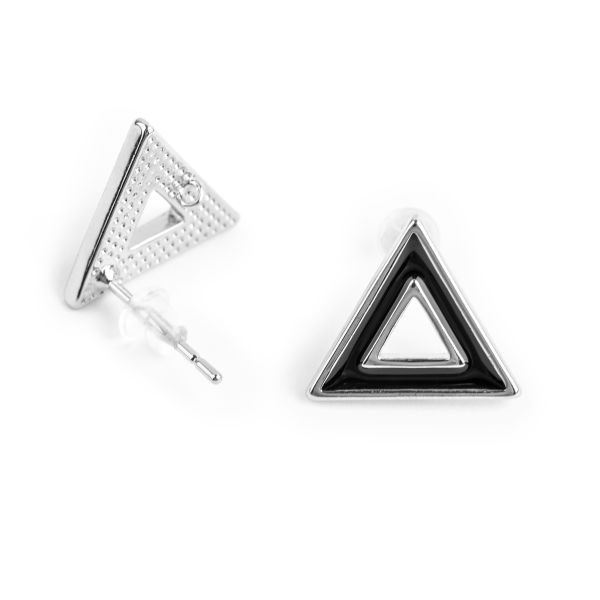 Швензы 12х14 мм, 10 шт (5х2 шт), 02 под серебро, чёрный, Zlatka FMK-H14