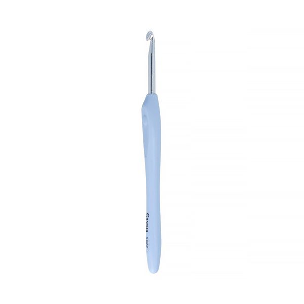 Крючок для вязания с прорезиненной ручкой металл ⌀5.0 мм, 16 см, Gamma RHP