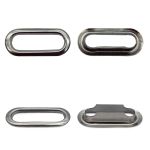 Люверсы металл овальные 24х8 (внутр.), 28х12 (внешн.), металл (≈100 шт) New Star, чер.никель