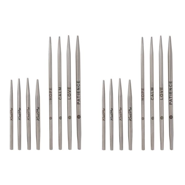 Набор съемных спиц Knit Pro Mindful Petite Mini, 5 и 7,5см, 8пар(2-2,75мм), нерж. Сталь