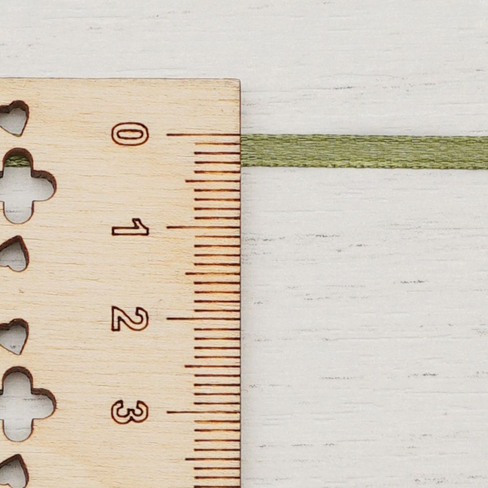 Лента атласная 2-сторонняя 3.0 мм / 100±2 метров, (108 хаки), Globus