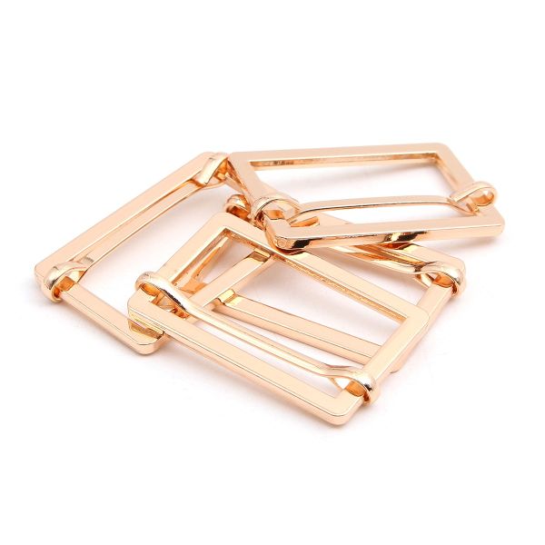 Рамка регулировочная металл литая с подвижной планкой 40 мм /48х31 мм, ⌀4 мм/, золото цв.02, 4 шт