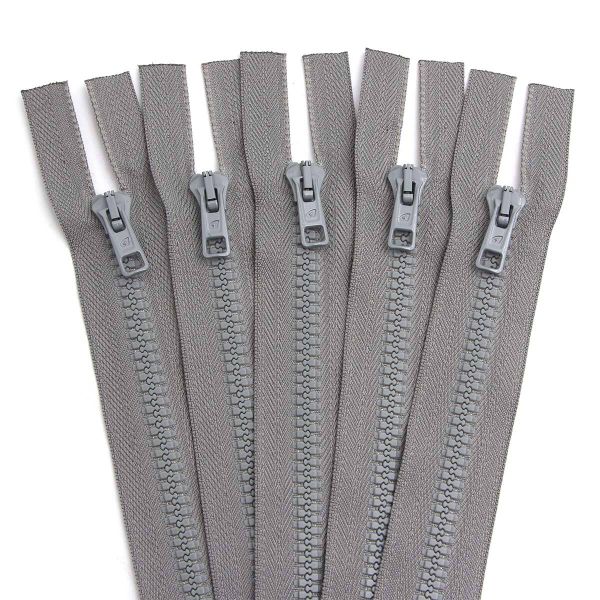 Молния трактор Arta Т6 (6 мм) 2 зам., разъем., 75 см, цв. 074 серый, уп.5 шт