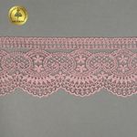 Кружево на сетке 90 мм, 40475, цв.N6615 розовая пудра уп.13.7м, Kruzhevo
