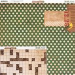 Бумага для скрапбукинга 180 г/м², 30.5х30.5 см, 25 шт, 16601462 Christmas Collage Evergreen, BoBunny