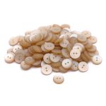 Пуговицы на 2 прокола 22L (14мм), пластик (col.27 светло-бежевый), CR-K18M, 144 шт