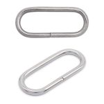 Кольцо овальное металл in 32х11 мм (37х16 мм внешн.), бл.никель, 100 шт