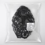 Пришивной кружевной воротник 100 мм, на сетке, 5 пар, Турция, черный/под серебро, Gamma VKRM-27-03