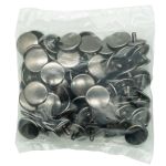 Часть кнопки Альфа (S-образная) ⌀15 мм (A-часть), 5/15, цв.черный/никель, 100 шт, BIG