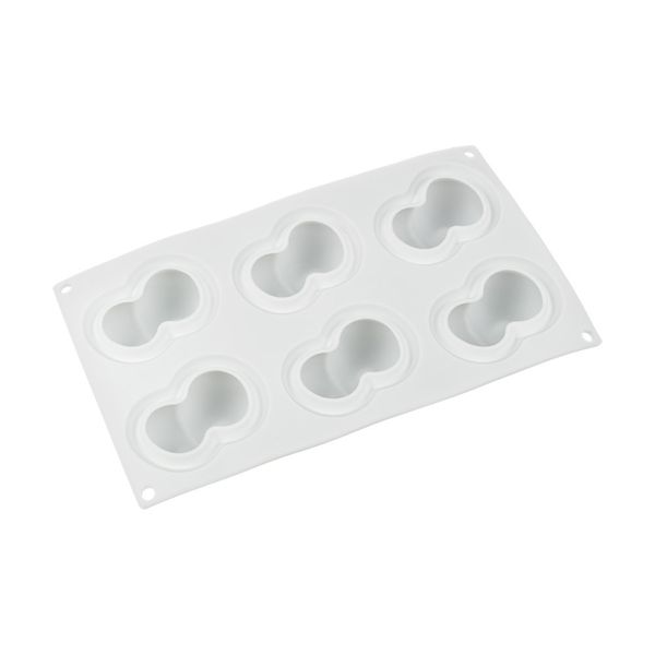 Форма силиконовая для пирожных 29.8х17.2х4.2 см, фрукты -6 ячеек, S-Chief SPC-0314