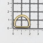 Полукольцо литое металл внутр. 15 мм (внешн. 20х17 мм), плоское, 20 шт, латунь ГР, 6870