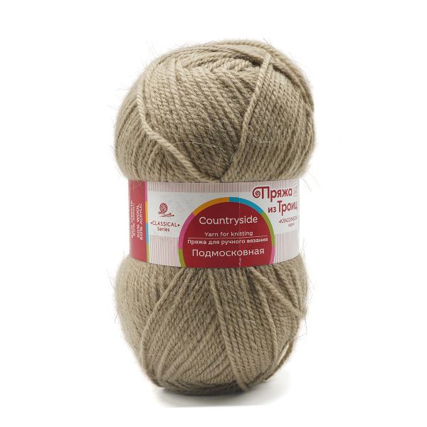 Пряжа Троицкая Подмосковная / уп.10 мот. по 100 г, 250 м, 274 серо-бежевый