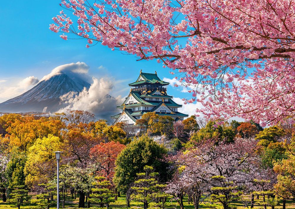 Пазл 1000 элементов, Замок в Осаке, Япония, Фрея PZL-1000/56