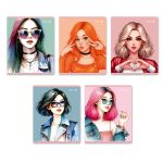 Тетрадь ученическая общая, A5 40 л. на скобе 65 г/м², белизна 100% 10 шт клетка, 01472 Девичьи секреты, Светоч Т194