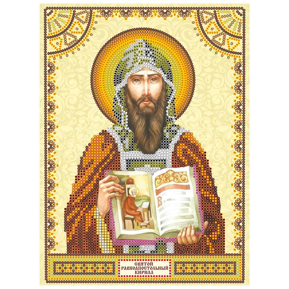 Рисунок для вышивания бисером Абрис Арт, Святой Кирилл 17х23см, ACK-033