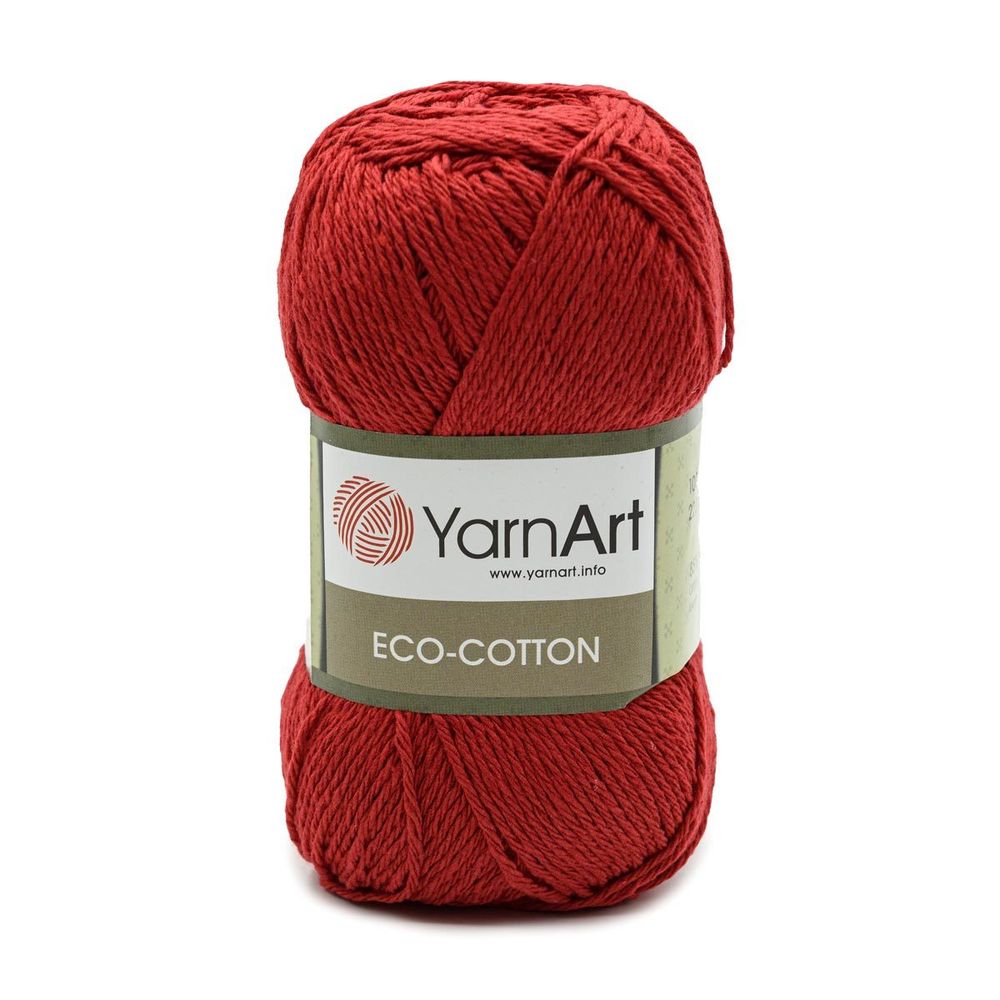 Пряжа YarnArt (ЯрнАрт) Eco Cotton / уп.5 мот. по 100 г, 220м, 769 красный