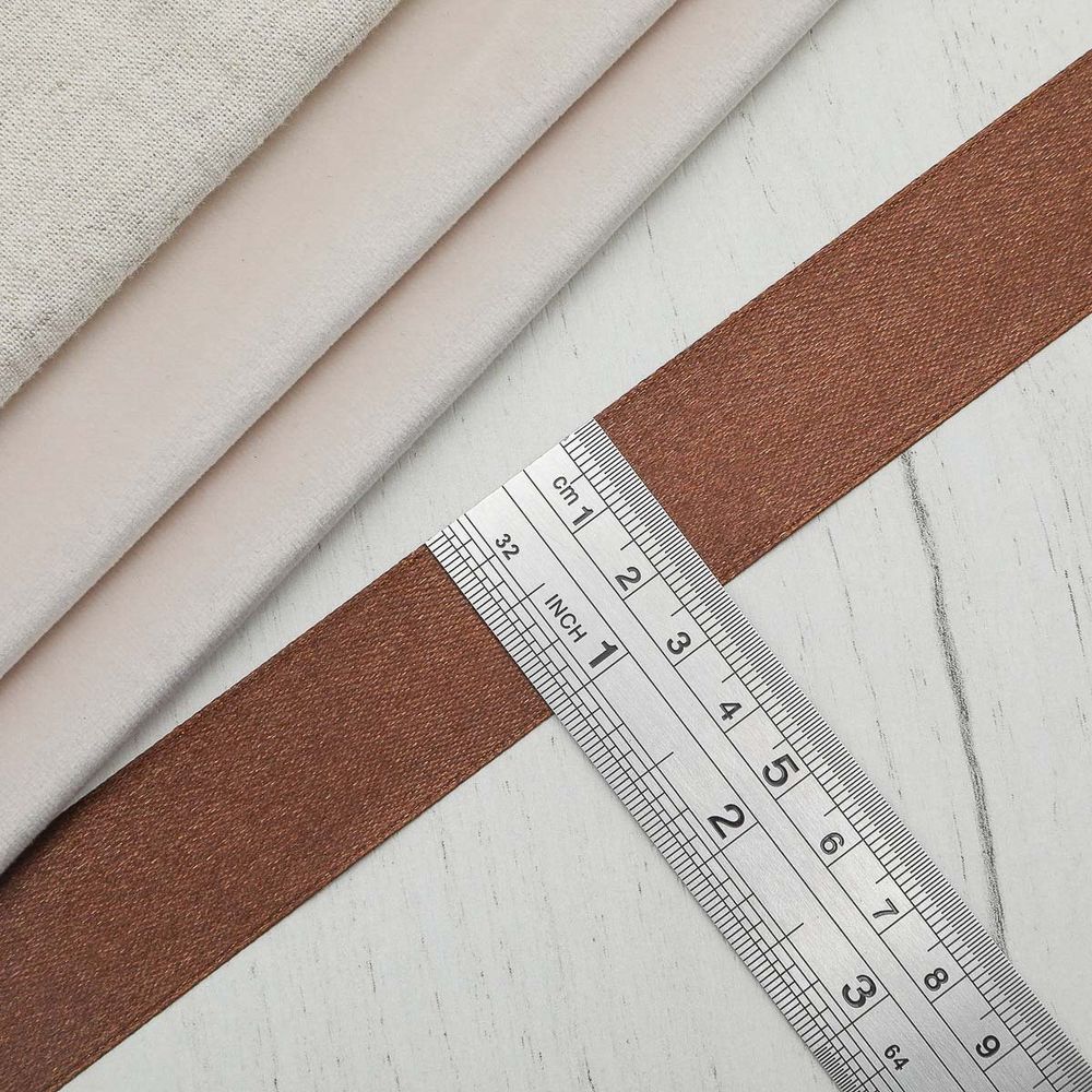 Лента атласная 1-сторонняя 25.0 мм / 22.86±1 метров, 078 т.коричневый, Globus