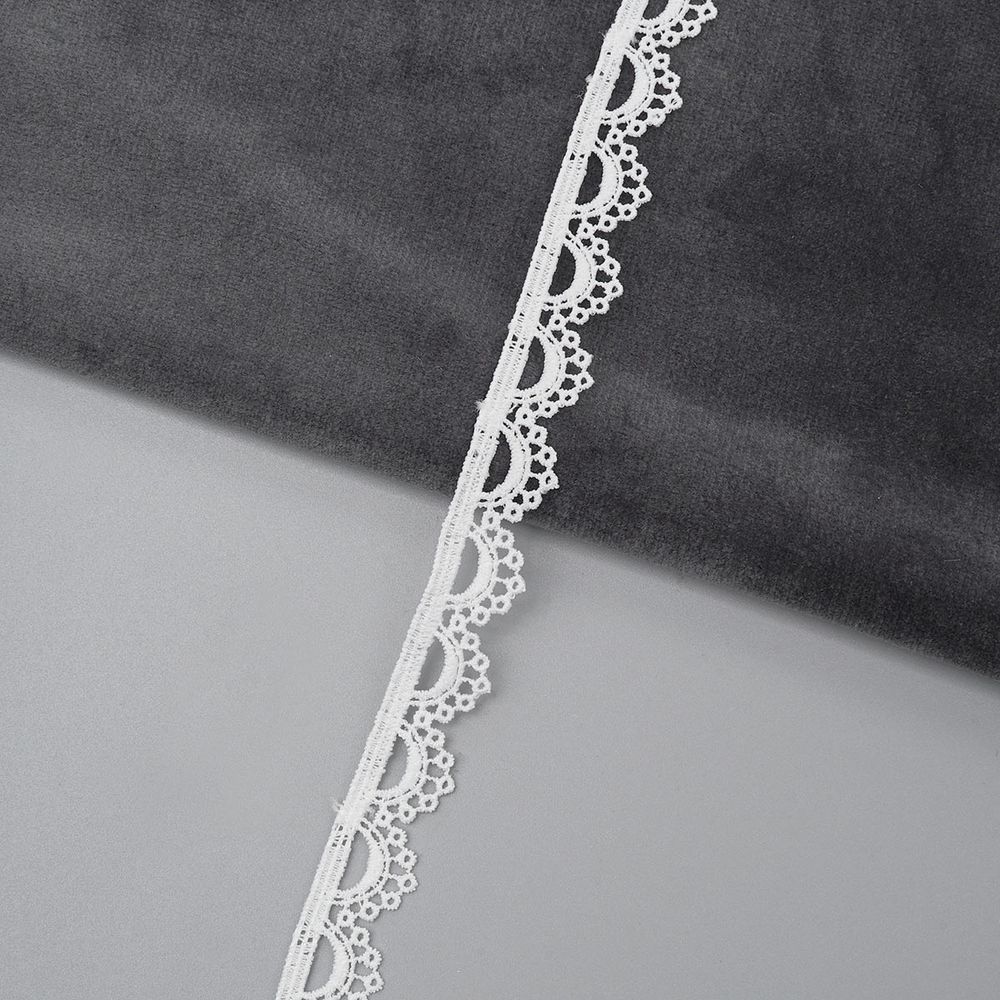 Кружево гипюр (плетёное) 15 мм, / 13.71 метра, белый