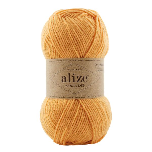 Пряжа Alize (Ализе) Wooltime / уп.5 мот. по 100 г, 200 м, 423 тосканский жёлтый