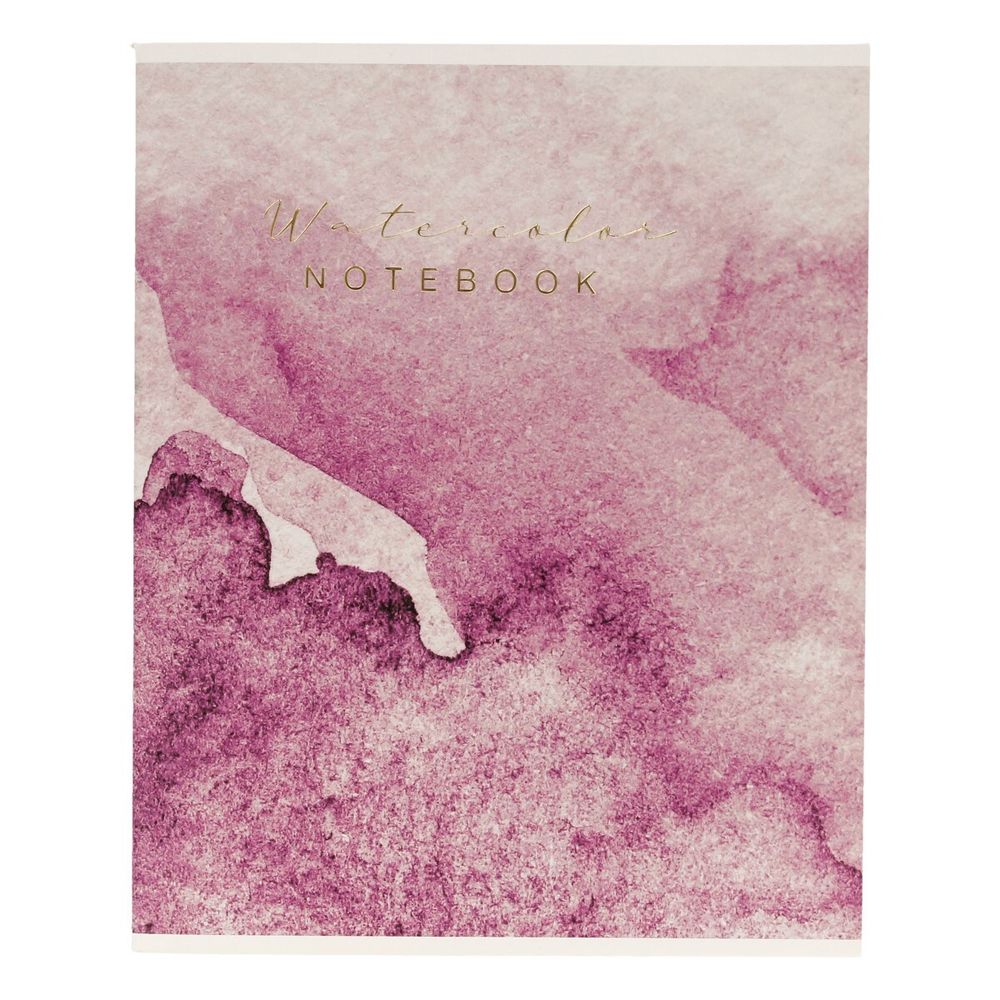 Тетрадь Watercolor A5 96 л. на скобе 60 г/м², 6 шт, клетка, SVT 960421 03 сиреневый, Светоч