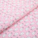 Ткань для пэчворка Peppy Молочные сны фланель, рулон 112 см / 5 метров, МС-23 розовый, Peppy