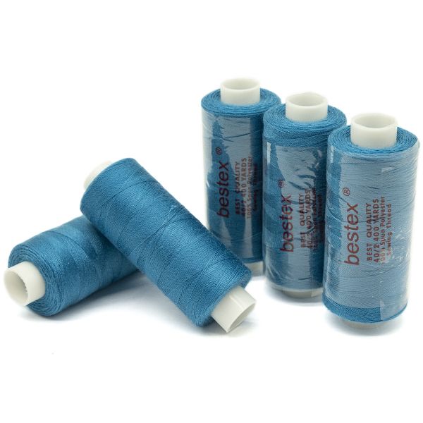Нитки швейные бытовые Bestex 40/2, 365 м (400 ярд) / 10 кат., 365 лазурно-серый