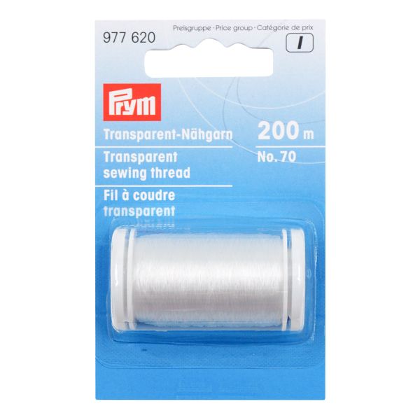 Прозрачные нити для шитья №70 светлый цв., 200м Prym, 977620