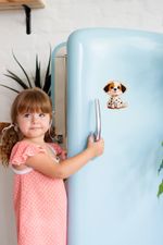 Кристальная (алмазная) мозаика Фрея ALVM-130, магнит, Щенок, 8.5х10 см