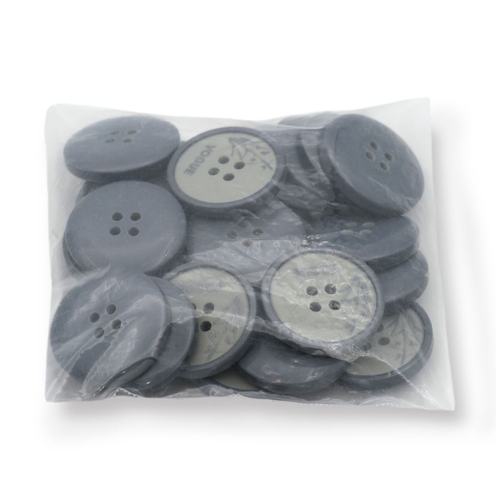 Пуговицы 4 прокола 40L (25мм), (Gray1 (серый1)), 24 шт