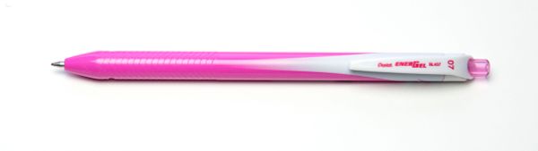 Ручка гелевая автоматическая Pentel Energel, одноразовая ⌀0.7 мм, 12 шт, BL437-P цвет чернил: розовый