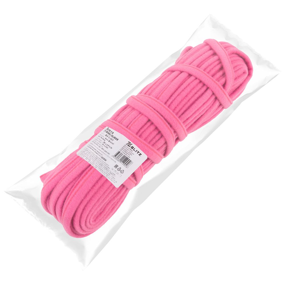 Лента тоннельная (чехол для косточек) 10.0 мм / 25 метров, неон фуксия/neon fuchsia, Blitz BTT-10T