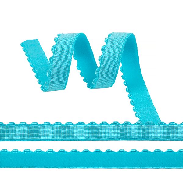 Резинка бельевая (отделочная) становая 12.0 мм / 50 метров, ЕТ1 небесно-голубой A2201