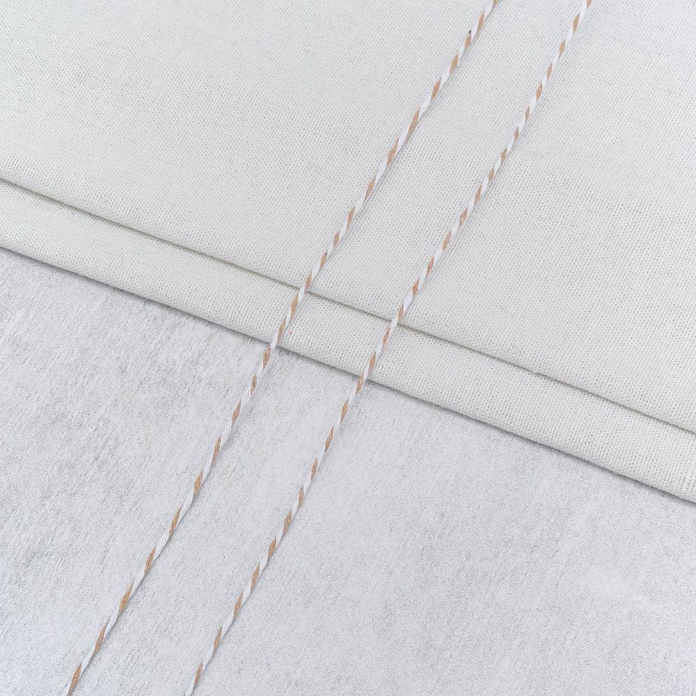 Шпагат х/б ⌀1.0 мм, / 100 метров, белый/бежевый