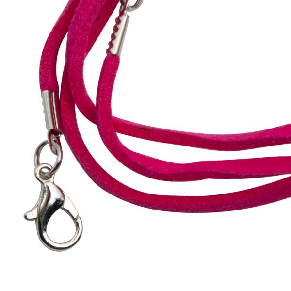 Шнур с замком замшевый, 2мм, 45см. Astra&Craft (6051 малиновый), 65237