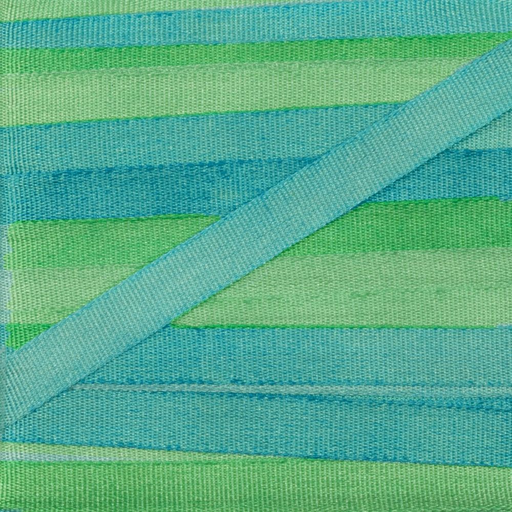 Лента (тесьма) шелковая 4.0 мм / 9.1±0.5 метров, M115 бл.зеленый/изумрудный, Gamma SRM-4