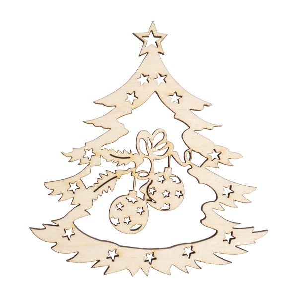 Заготовка для декорирования Ёлочка с шариками 8,6х8,1х0,3см Astra&Craft