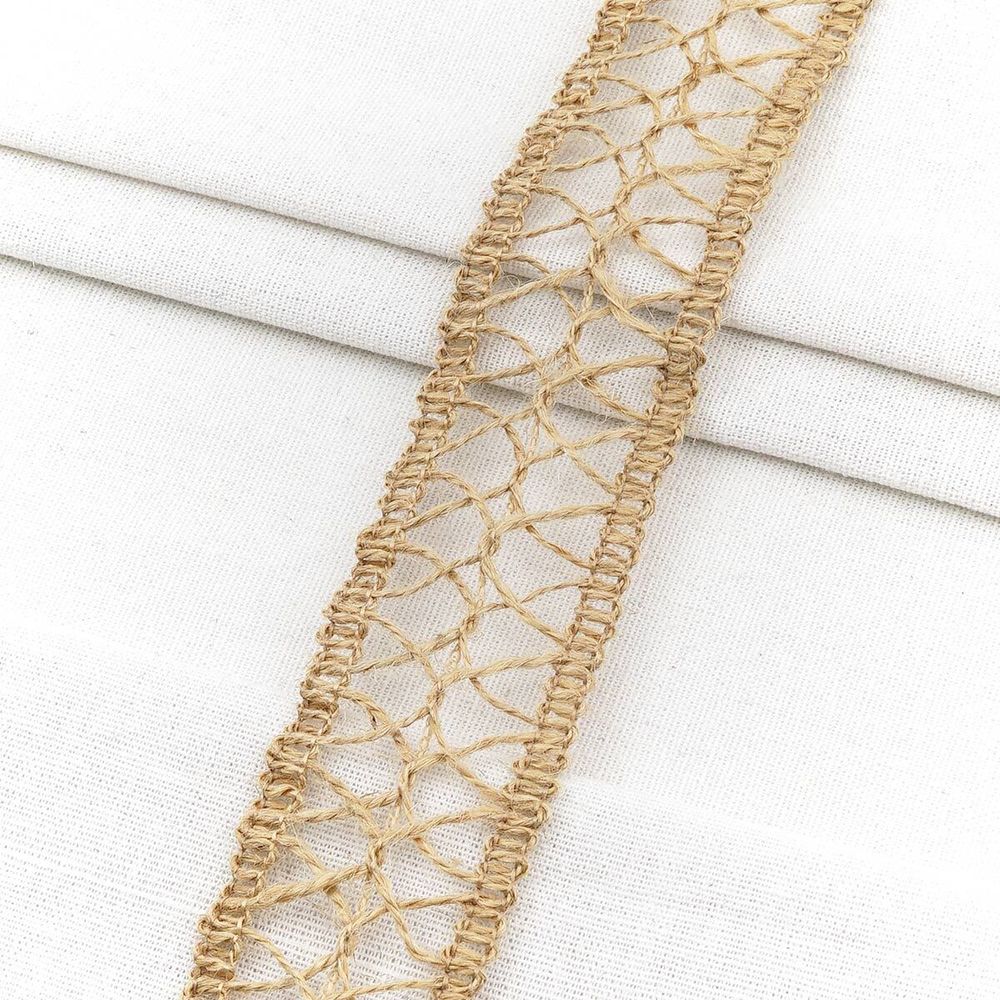 Тесьма отделочная джутовая 40 мм / 10 метров, 1-Н37, 20755