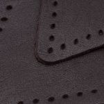 Заплатки пришивные из кожи, треугольник равносторонний 6см с перфорацией, 2 шт, 100% кожа, 03 темно-коричневый, 9116