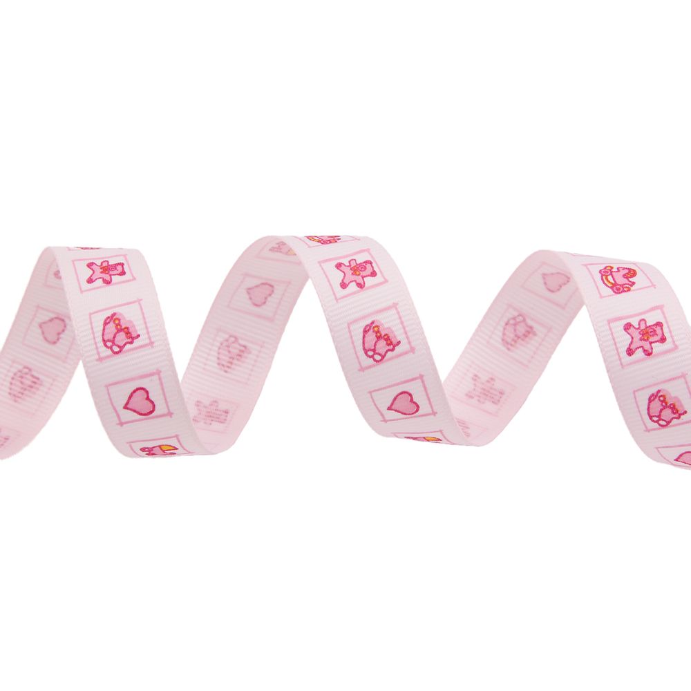 Лента репсовая (в рубчик) 15.0 мм / 22.86±1 метров, Baby-girl, S090779