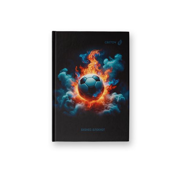 Бизнес-блокнот, матовая ламинация, ББ245 A6 64 л. 4 шт клетка, Огненный матч 01664, Светоч