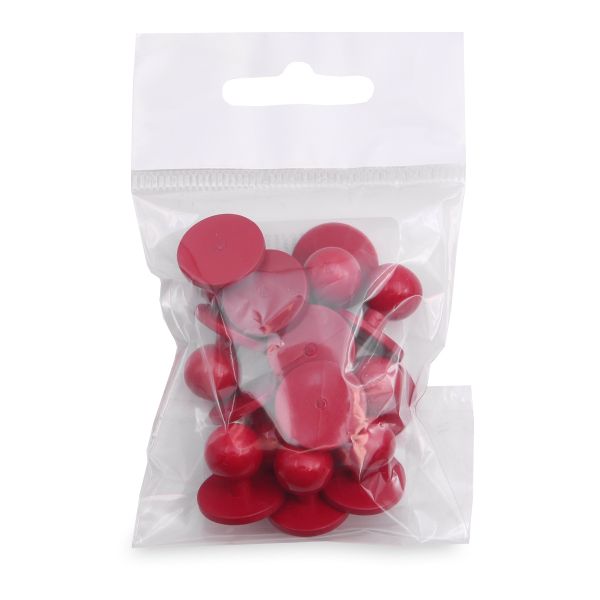 Пуговицы Пукли для поварских курток 12 шт, 10мм (d основания=18мм, h=16мм) (бордовый)