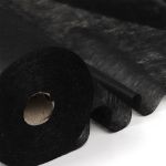 Флизелин клеевой точечный 30 г/м², цв.черый, шир.90см, 100м
