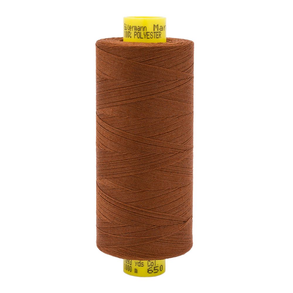 Нитка особо тонкая Gutermann Mara №150 (150/2), 1000 м, 713953, цв. 650 глиняный коричневый, 1 катушка
